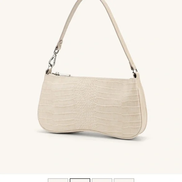 Eva Shoulder Handbag - Ivory Croc - Picture 2 of 6